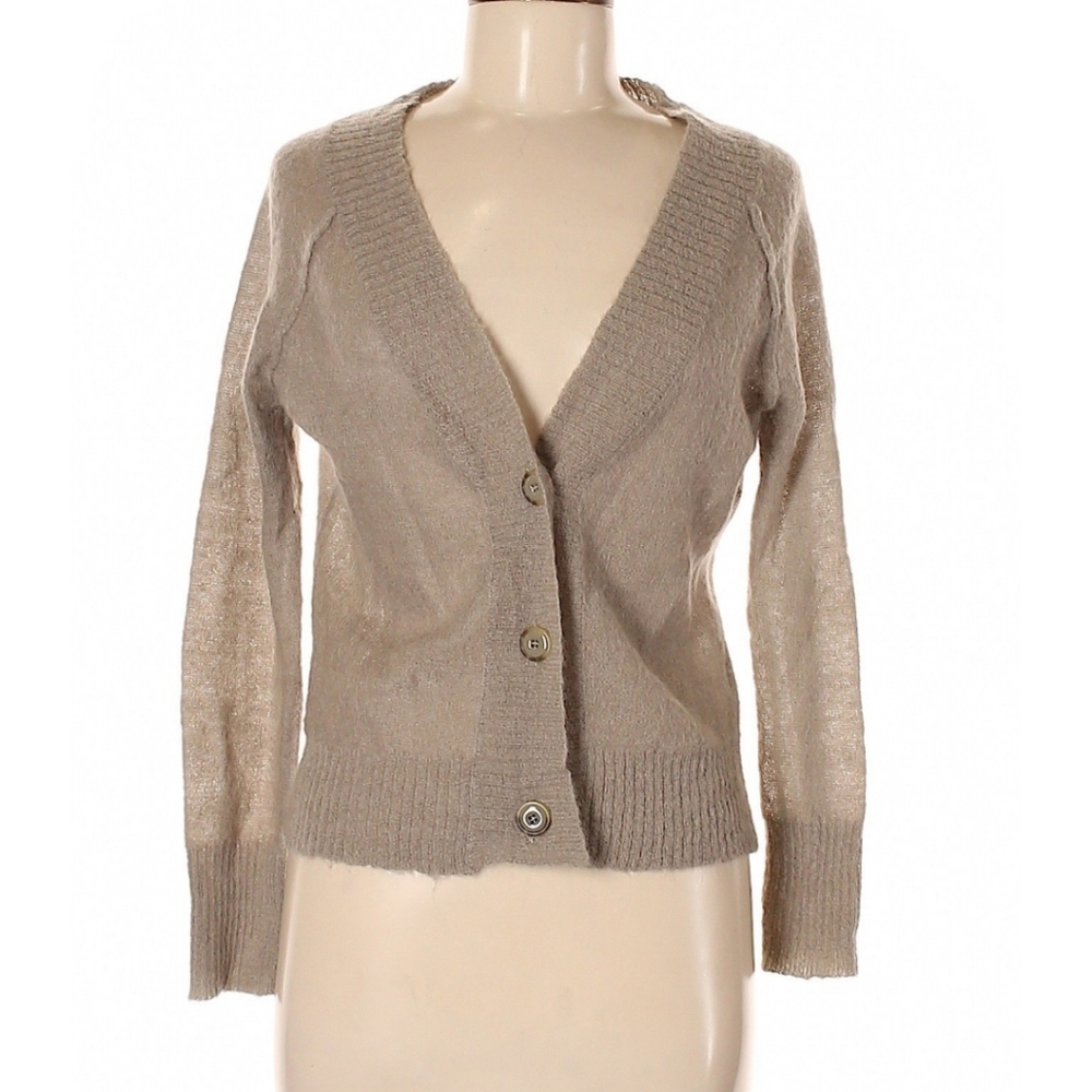 Twenty8Twelve Cardigan‎ Sweater Size M Button Front Tan Taupe Neutral